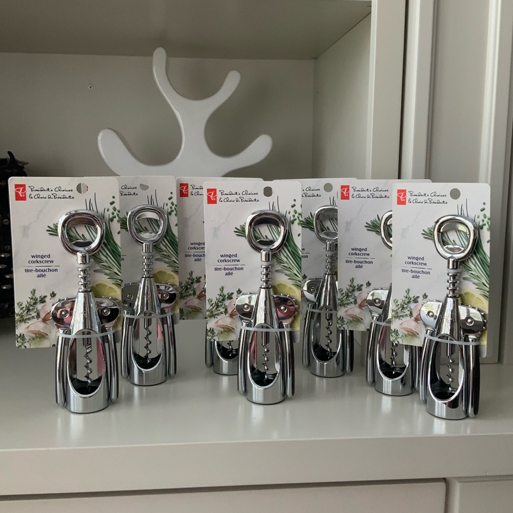 PRESIDENTS CHOICE Winged Corkscrew Bottle Wine Beer Opener BRAND NEW 7 TOTAL